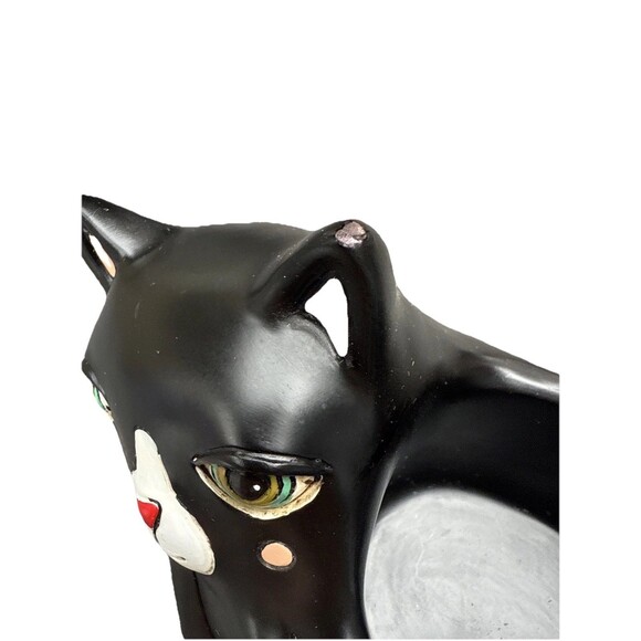 Allen Designs Black Cat Yarn Holder Pull Yarn Through Tail Container Storage - Picture 9 of 10